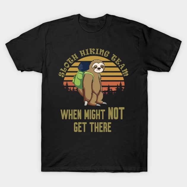 Sloth Hiking Team T-Shirt by Work Memes